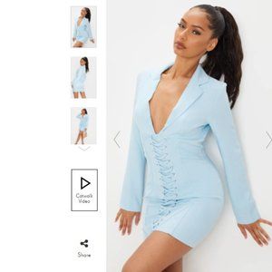 NEW!!  Bodycon long sleeve corset lace up dress